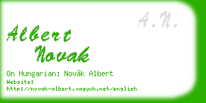 albert novak business card