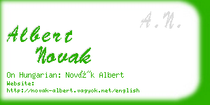 albert novak business card